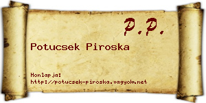 Potucsek Piroska névjegykártya