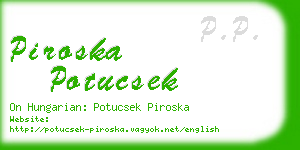 piroska potucsek business card